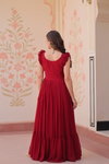 KA 1174 Faux Blooming With Embroidered Work Gown Exporters In India